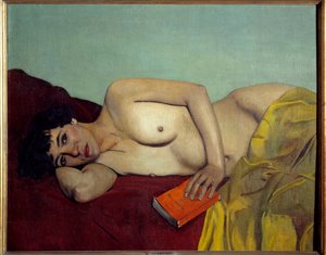 見捨てられた読書」 フェリックス・ヴァロットン（1865-1923）の絵画 20世紀 日0,81x1m リヨン、ボザール美術館（Musee des Beaux Arts 作： Felix Edouard Vallotton