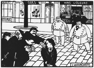 アナキスト、1892 作： Felix Edouard Vallotton