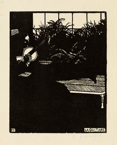 シリーズ「楽器」のギター、V、1897 作： Felix Edouard Vallotton