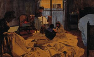The Laundress、ブルールーム 作： Felix Edouard Vallotton