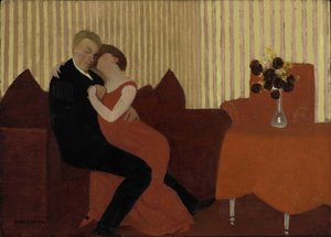 嘘 嘘、1897年。 作： Felix Edouard Vallotton