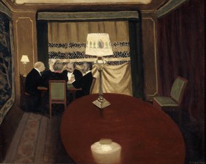 ポーカーゲーム、1902 作： Felix Edouard Vallotton