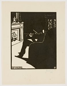 シリーズ「楽器」からのバイオリン、1896-97 作： Felix Edouard Vallotton