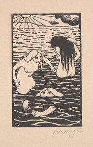 3人の入浴者 作： Felix Edouard Vallotton