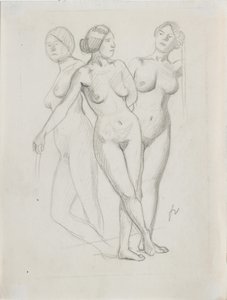三美神、勉強 作： Felix Edouard Vallotton