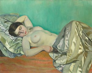 1913年、リクライニング女性のトース 作： Felix Edouard Vallotton