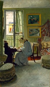 インテリアで書く女性、1904 作： Felix Edouard Vallotton