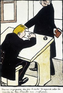 先生の話を聞く代わりに、ハエが飛ぶのを見ていると、10倍の動詞で私と結婚してくれるでしょう」--フェリックス・ヴァロットンの「キリスト教学校」（『L