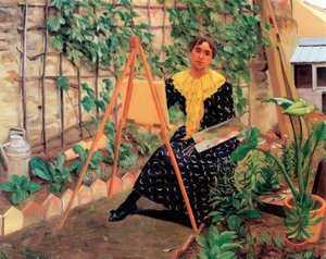 若い女性の絵 作： Felix Edouard Vallotton