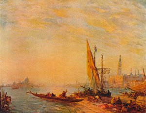 大運河への入り口、ヴェネツィア、c1875 作： Félix Ziem
