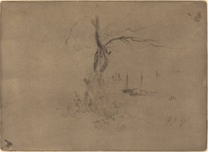 木と船 木と船。 作： Felix Hilaire Buhot
