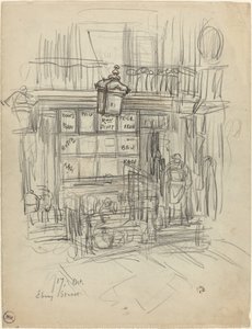 エブリー通り、1876 年または 1879 年。 作： Felix Hilaire Buhot