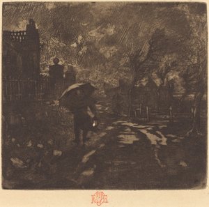アンジェラス、c。 1876年。 作： Felix Hilaire Buhot