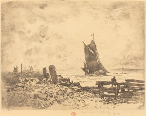 LA Petite Marine-メドウェイのお土産、1879年。 作： Felix Hilaire Buhot