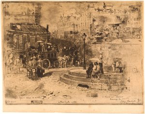Place Pigalle in 1878 (Place Pigalle in 1878) 作： Felix Hilaire Buhot
