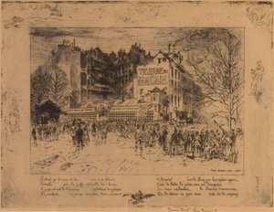 殉教者広場と監獄…、1885年。 作： Felix Hilaire Buhot