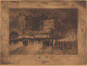 殉教者広場と監獄…、1885年。 作： Felix Hilaire Buhot