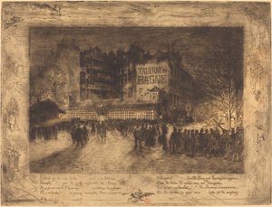 殉教者広場と監獄…、1885年。 作： Felix Hilaire Buhot