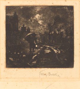 夜警の夜警、1878年。 作： Felix Hilaire Buhot
