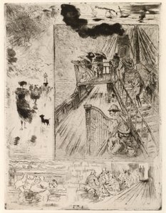 La Traversee The Passage、1879-1885。 作： Felix Hilaire Buhot