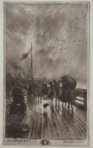 イギリスに上陸、1879年。 作： Felix Hilaire Buhot