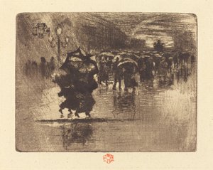 Le Petit Enterrement (The Burial - 小皿) 作： Felix Hilaire Buhot