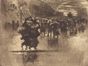 Le Petit Enterrement The Burial - 小皿、1878 年。 作： Felix Hilaire Buhot