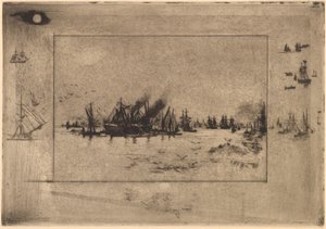 Port aux Mouettes (カモメのいる港) 作： Felix Hilaire Buhot