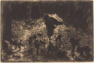 Les Noctambules The Night Prowlers、18761877。 作： Felix Hilaire Buhot