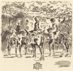 ルションの小さなロバ、1873年。 作： Felix Hilaire Buhot