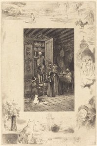 The Old The Elders、c。 1885年。 作： Felix Hilaire Buhot