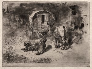 家の守護者、またはサルティンバンクの友人 作： Felix Hilaire Buhot