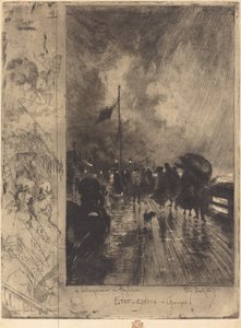 イギリス上陸 1879年イギリス上陸。 作： Felix Hilaire Buhot