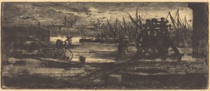Un Vieux Chantier à Rochester ロチェスターの旧造船所。 作： Felix Hilaire Buhot
