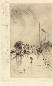 イギリスの桟橋 作： Felix Hilaire Buhot