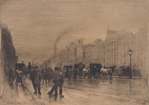 岸壁の冬の朝、パリ、1883 年。