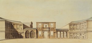 エコールデボザールの中庭、パリ、 作： Felix Louis Jacques Duban