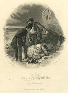 デビッドカッパーフィールド：破壊から救われ、HBホールと息子によって刻まれた、1867年 作： Felix Octavius Carr Darley