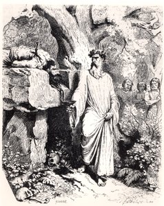 ガリッシュドルイドによる人間の犠牲、LPアンケティル作「Histoire de France」（1851年）