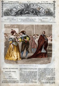 ローマの連載。「三銃士」アレクサンドル・デュマ（1802-1870） 第二十二章の挿絵 「良い小説」にて