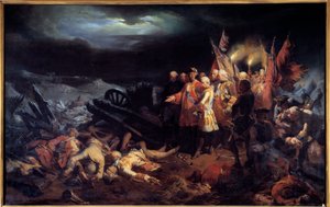 オーストリア継承戦争（1740年〜1748年）。"フォントノワの戦い 作： Felix Philippoteaux