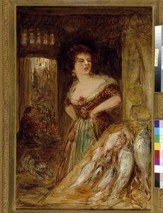 マルセイユのピュージェット マルシェの肉と魚の市場で釣りをしましょう。 Felix Ziem (1821-1911) の絵画 必須の言及: マルセイユ、プロヴァンスのコレクション財団 作： Félix Ziem