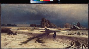 Degel (Thaw) - Peinture de Fyodor Vasilyev (Feodor Alexandrovich, Fiodor Alexandrovitch Vassiliev (1850-1873), huile sur toile) 作： Feodor Alexandrovich Vassiliev