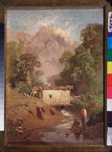 Paysage de Crimeae (クリミアの風景) - Peinture de Fyodor Vasilyev (Feodor Alexandrovich, Fyodor Alexandrovitch Vassiliev (1850-1873), huile sur toile 作： Feodor Alexandrovich Vassiliev