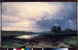 Prairies inondees (氾濫した牧草地) - Peinture de Fyodor Alexandrovich Vasilyev (Feodor Alexandrovich, Fiodor Alexandrovich Vassiliev) (1850-1873), huile sur toile 作： Feodor Alexandrovich Vassiliev