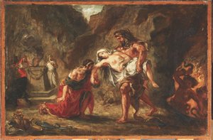 ヘラクレスとアルケスティス 作： Ferdinand Victor Eugene Delacroix