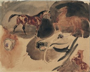 馬の研究 作： Ferdinand Victor Eugene Delacroix