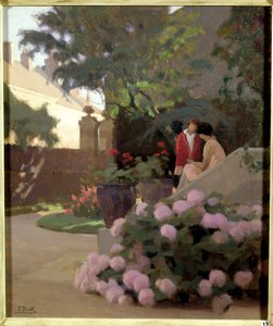 庭の片隅 作： Ferdinand Achille Lucien Bivel
