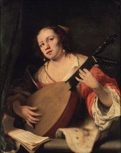 リュートを奏でる女1654 作： Ferdinand Bol