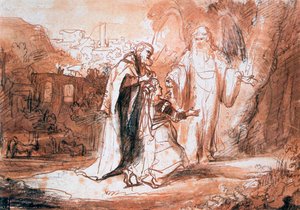 主の天使がマノアの妻に現れました...、c1636-1680 作： Ferdinand Bol